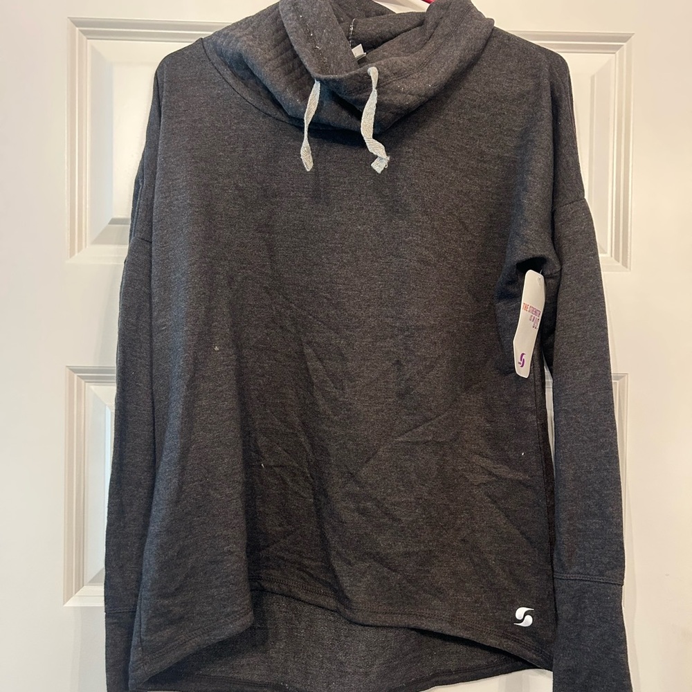 Soffe Charcoal Cowl Neck Sweater